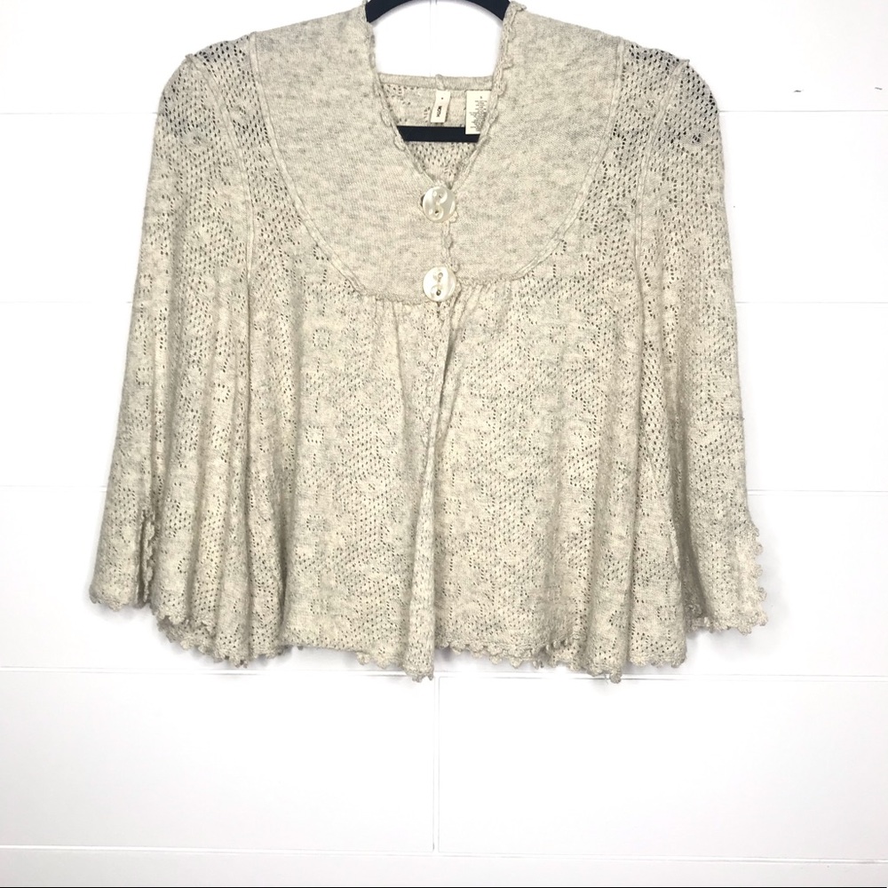 Anthropologie Moth Sweater Cardigan With Hood